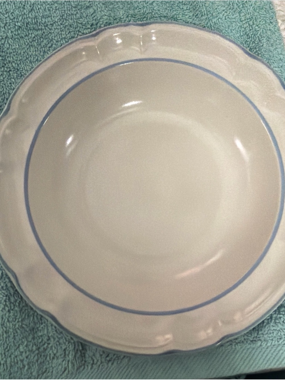 Cordella soup bowl Japan Vtg  with Light Blue Rim replacement